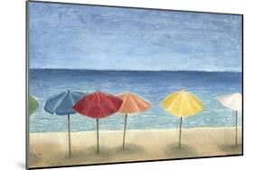 Ocean Umbrellas II-Megan Meagher-Mounted Art Print