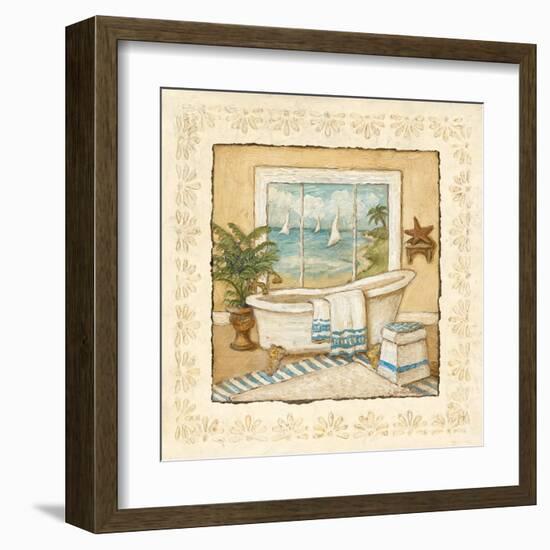 Ocean View Bath I-Charlene Winter Olson-Framed Art Print