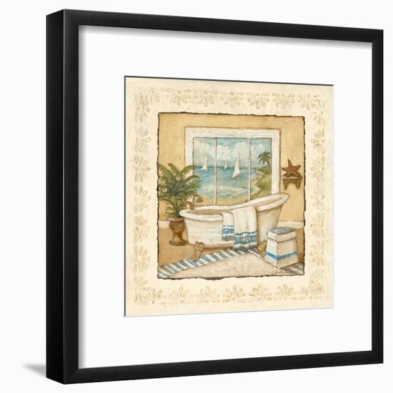 Ocean View Bath I-Charlene Winter Olson-Framed Art Print