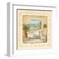 Ocean View Bath I-Charlene Winter Olson-Framed Art Print