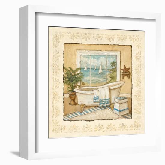 Ocean View Bath I-Charlene Winter Olson-Framed Art Print