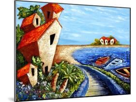 Ocean Village-Oscar Ortiz-Mounted Giclee Print