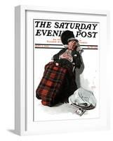 "Ocean Voyage" Saturday Evening Post Cover, September 8,1923-Norman Rockwell-Framed Giclee Print