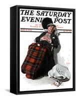 "Ocean Voyage" Saturday Evening Post Cover, September 8,1923-Norman Rockwell-Framed Stretched Canvas