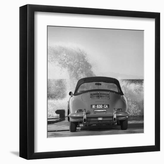 Ocean Waves Breaking on Vintage Beauties (BW detail 1)-Gasoline Images-Framed Giclee Print