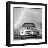 Ocean Waves Breaking on Vintage Beauties (BW detail 2)-Gasoline Images-Framed Giclee Print