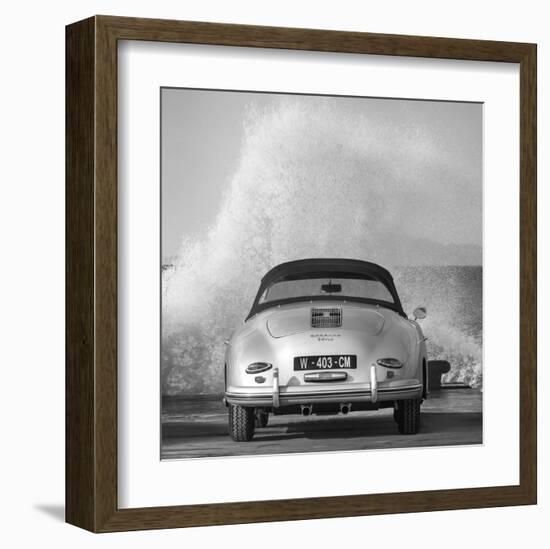 Ocean Waves Breaking on Vintage Beauties (BW detail 2)-Gasoline Images-Framed Giclee Print