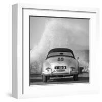 Ocean Waves Breaking on Vintage Beauties (BW detail 2)-Gasoline Images-Framed Giclee Print