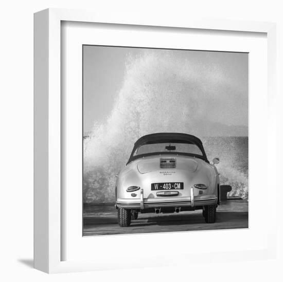 Ocean Waves Breaking on Vintage Beauties (BW detail 2)-Gasoline Images-Framed Giclee Print