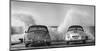 Ocean Waves Breaking on Vintage Beauties (BW)-Gasoline Images-Mounted Giclee Print