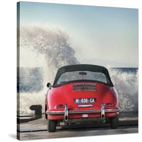 Ocean Waves Breaking on Vintage Beauties (detail 1)-Gasoline Images-Stretched Canvas