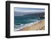 Ocean Waves Crashing on the Sandy Beach of Cascais, Surrounded by Cliffs, Estoril Coast-Roberto Moiola-Framed Photographic Print