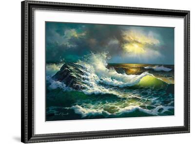 Morning View Diane Romanello Landscape Coastal Ocean Sailboat Print Poster 26x18 