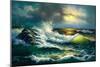 Ocean Waves-Diane Romanello-Mounted Premium Giclee Print