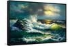 Ocean Waves-Diane Romanello-Framed Stretched Canvas