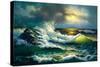 Ocean Waves-Diane Romanello-Stretched Canvas