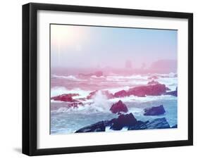 Ocean with Big Waves-melking-Framed Photographic Print