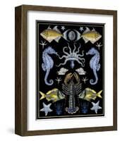 Oceana - Blue & Yellow-Susan Clickner-Framed Art Print