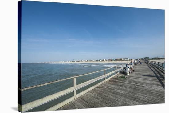 Oceanana Fishing Pier, Atlantic Beach, Outer Banks-Michael DeFreitas-Stretched Canvas