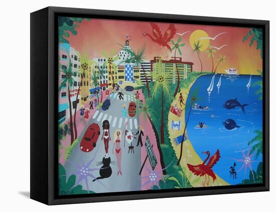 Oceandrive, Miami, 2012-Herbert Hofer-Framed Stretched Canvas