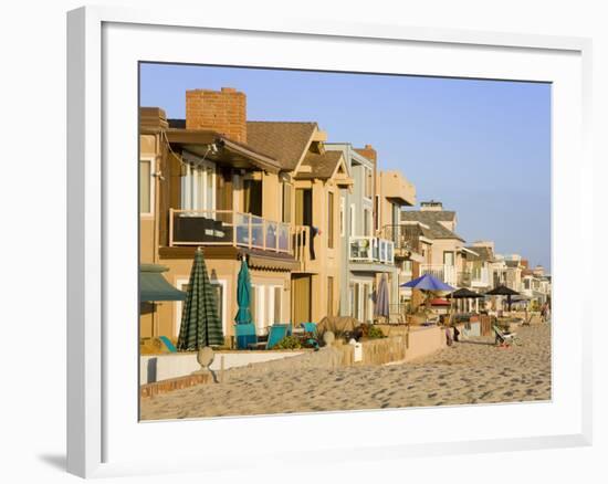 Oceanfront Homes in Newport Beach, Orange County, California, United States of America, North Ameri-Richard Cummins-Framed Photographic Print