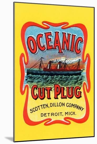 Oceanic Cut Plug-null-Mounted Art Print