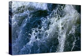 Oceanic Waves during Storm. Water Roll Forward and Boils at Shore. Tidal Bore Broke in Ugly Sea.-Maksimilian-Stretched Canvas