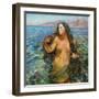 Oceanid (Oil on Canvas)-Annie Louisa Swynnerton-Framed Giclee Print