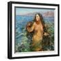 Oceanid (Oil on Canvas)-Annie Louisa Swynnerton-Framed Giclee Print