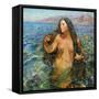 Oceanid (Oil on Canvas)-Annie Louisa Swynnerton-Framed Stretched Canvas