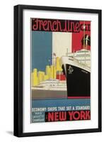 Oceanliner, French Line-null-Framed Art Print