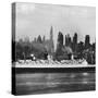 Oceanliner 'Queen Elizabeth' on the Hudson River-Andreas Feininger-Stretched Canvas