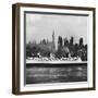 Oceanliner 'Queen Elizabeth' on the Hudson River-Andreas Feininger-Framed Photographic Print