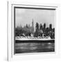 Oceanliner 'Queen Elizabeth' on the Hudson River-Andreas Feininger-Framed Photographic Print