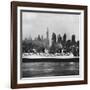 Oceanliner 'Queen Elizabeth' on the Hudson River-Andreas Feininger-Framed Photographic Print