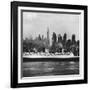 Oceanliner 'Queen Elizabeth' on the Hudson River-Andreas Feininger-Framed Photographic Print