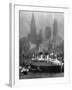 Oceanliner Queen Elizabeth Sailing in to Port-Andreas Feininger-Framed Photographic Print