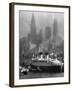 Oceanliner Queen Elizabeth Sailing in to Port-Andreas Feininger-Framed Photographic Print