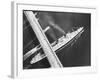 Oceanliner, Queen Mary on Last Sailing from New York to England-Arthur Schatz-Framed Photographic Print