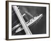 Oceanliner, Queen Mary on Last Sailing from New York to England-Arthur Schatz-Framed Photographic Print