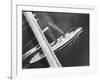 Oceanliner, Queen Mary on Last Sailing from New York to England-Arthur Schatz-Framed Photographic Print