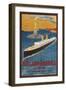 Oceanliner, Statue of Liberty, New York City-null-Framed Art Print