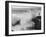 Oceanographer Willard Bascom Standing on a Rock while Observing the Crashing Surf-Bill Ray-Framed Photographic Print