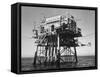 Oceanographic Research Tower Utilizing Electronic Equipment-null-Framed Stretched Canvas