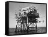 Oceanographic Research Tower Utilizing Electronic Equipment-null-Framed Stretched Canvas