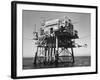 Oceanographic Research Tower Utilizing Electronic Equipment-null-Framed Photographic Print