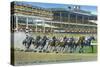 Oceanport, New Jersey - Monmouth Park Race Track Scene-Lantern Press-Stretched Canvas