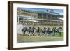 Oceanport, New Jersey - Monmouth Park Race Track Scene-Lantern Press-Framed Art Print