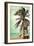 Oceanside, California - Lifeguard Shack and Palm-Lantern Press-Framed Art Print