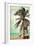 Oceanside, California - Lifeguard Shack and Palm-Lantern Press-Framed Art Print